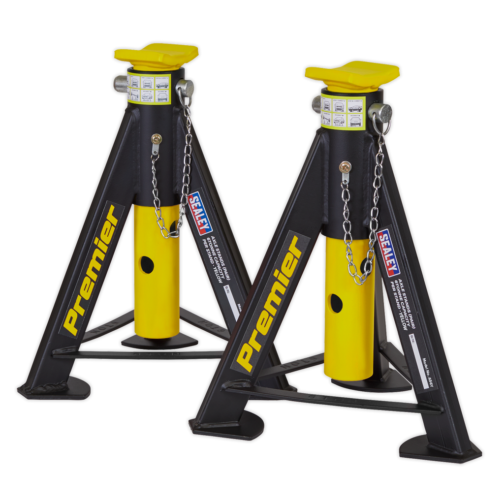 Axle Stands (Pair) 6 Tonne Capacity per Stand - Yellow AS6Y