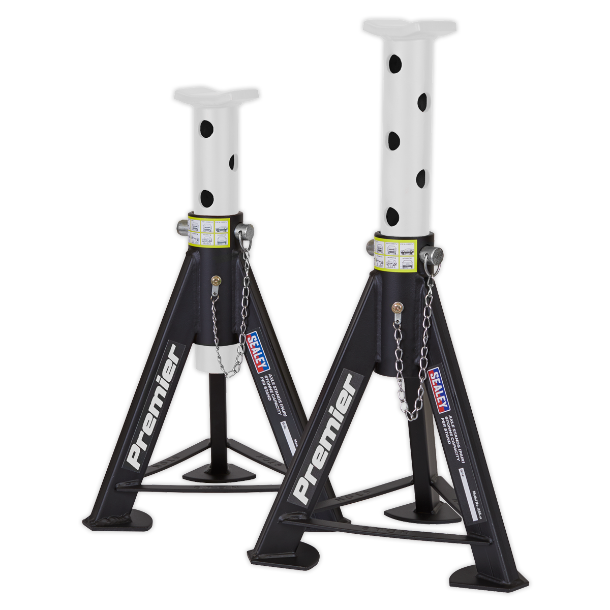 Axle Stands (Pair) 6 Tonne Capacity per Stand - White AS6