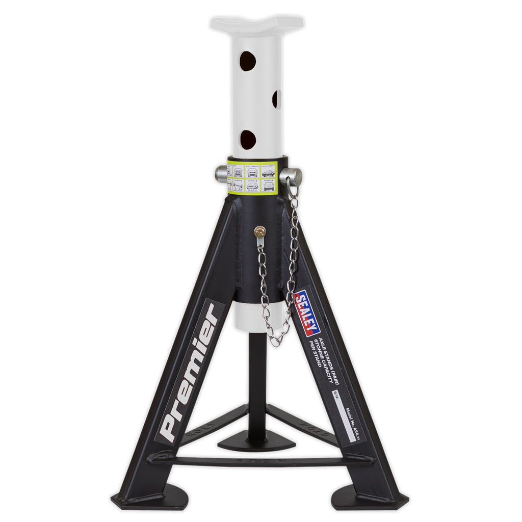 Axle Stands (Pair) 6 Tonne Capacity per Stand - White AS6
