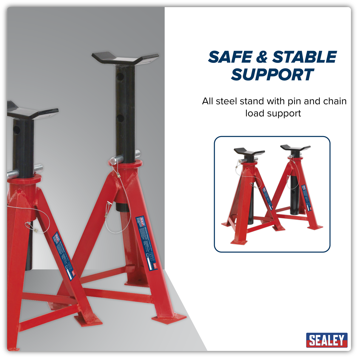 Axle Stands (Pair) 7.5 Tonne Capacity per Stand AS7500