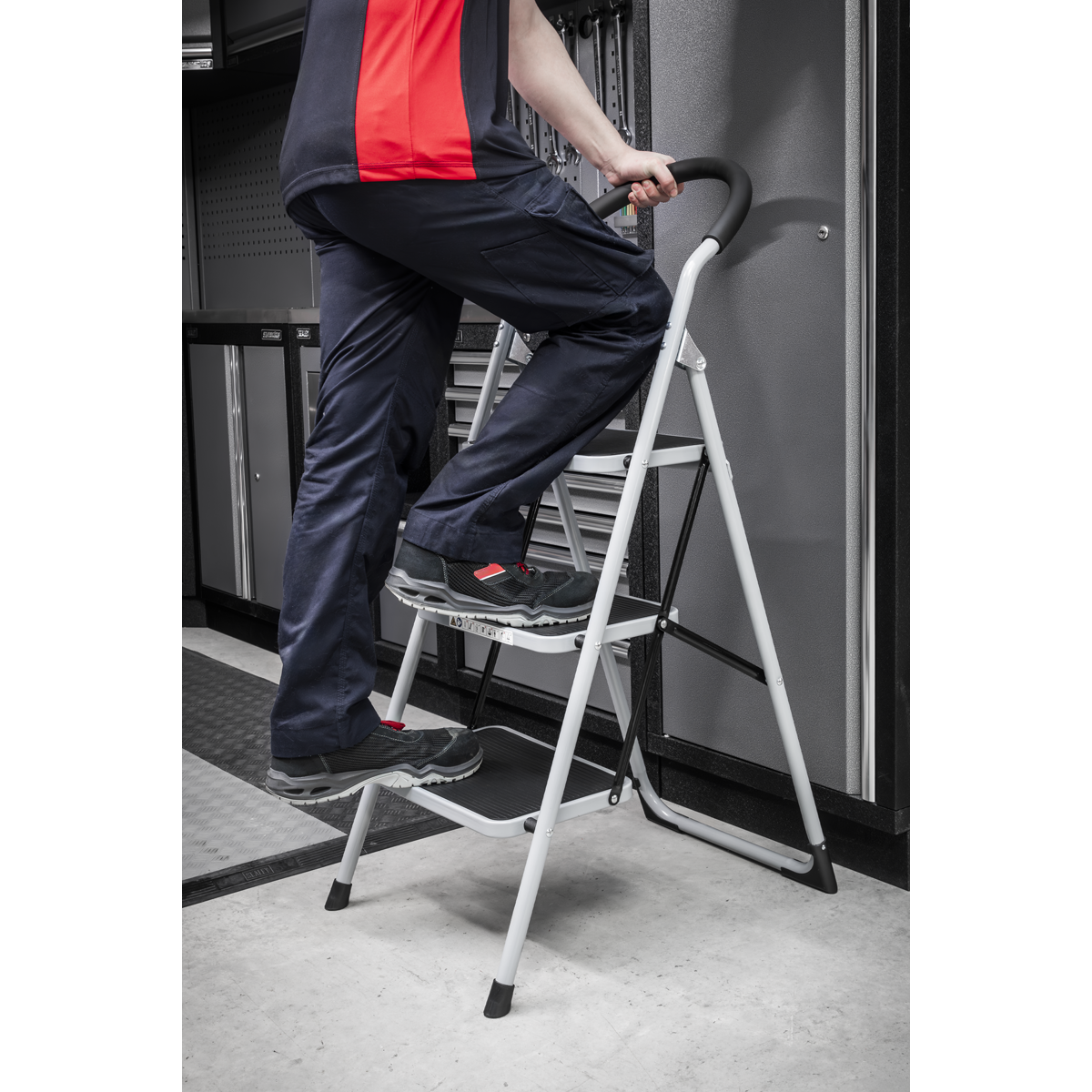 3-Tread Step Stool 150kg Capacity - EN 14183 ASL23