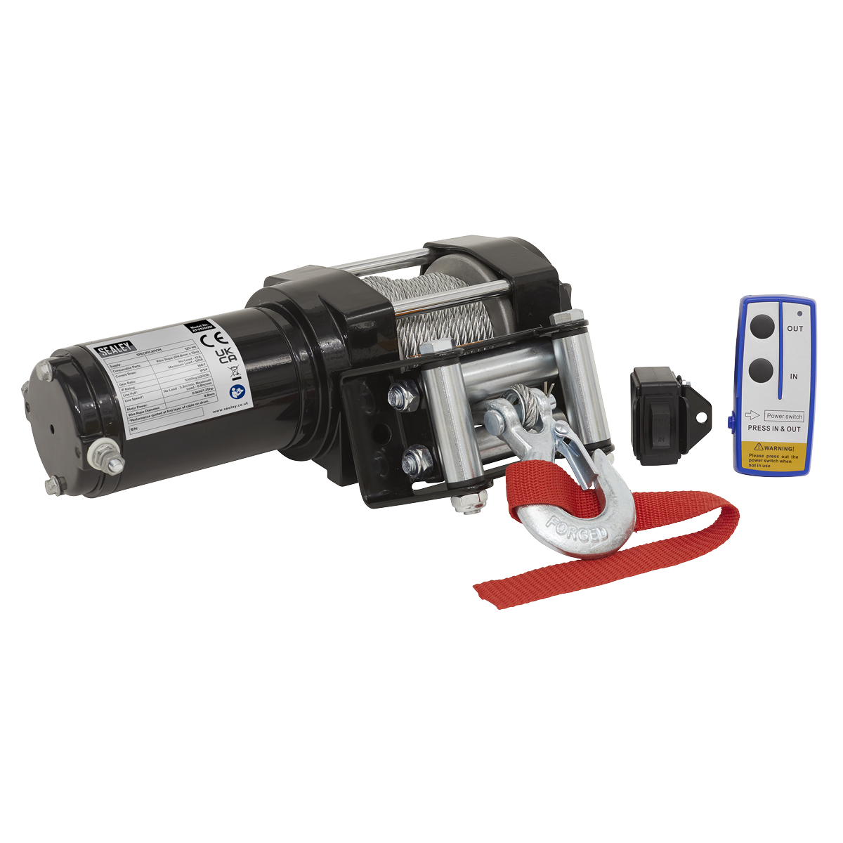 ATV Winch 1000kg Line Pull 12V ATV1000W