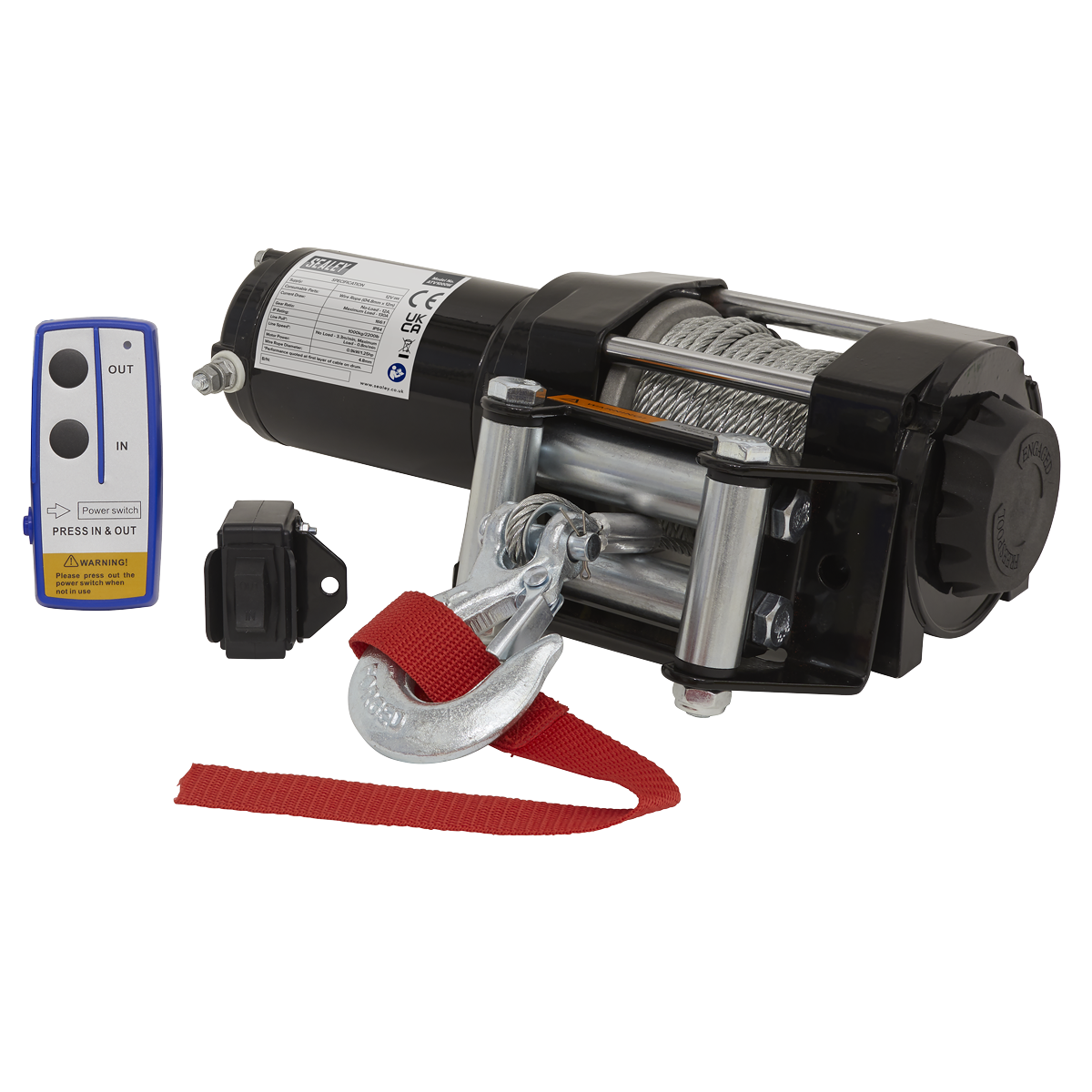 ATV Winch 1000kg Line Pull 12V ATV1000W