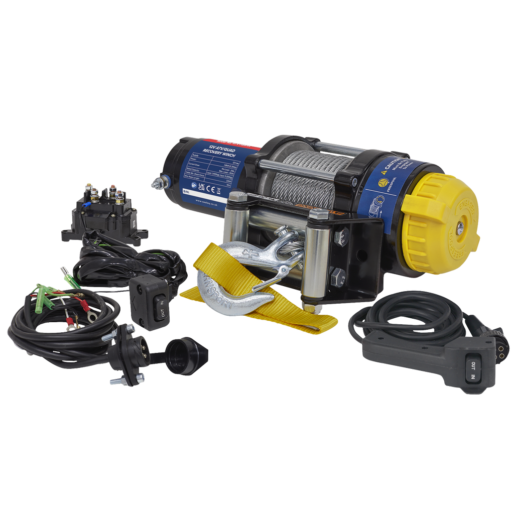 ATV/Quad Recovery Winch 1135kg (2500lb) Line Pull 12V ATV1135