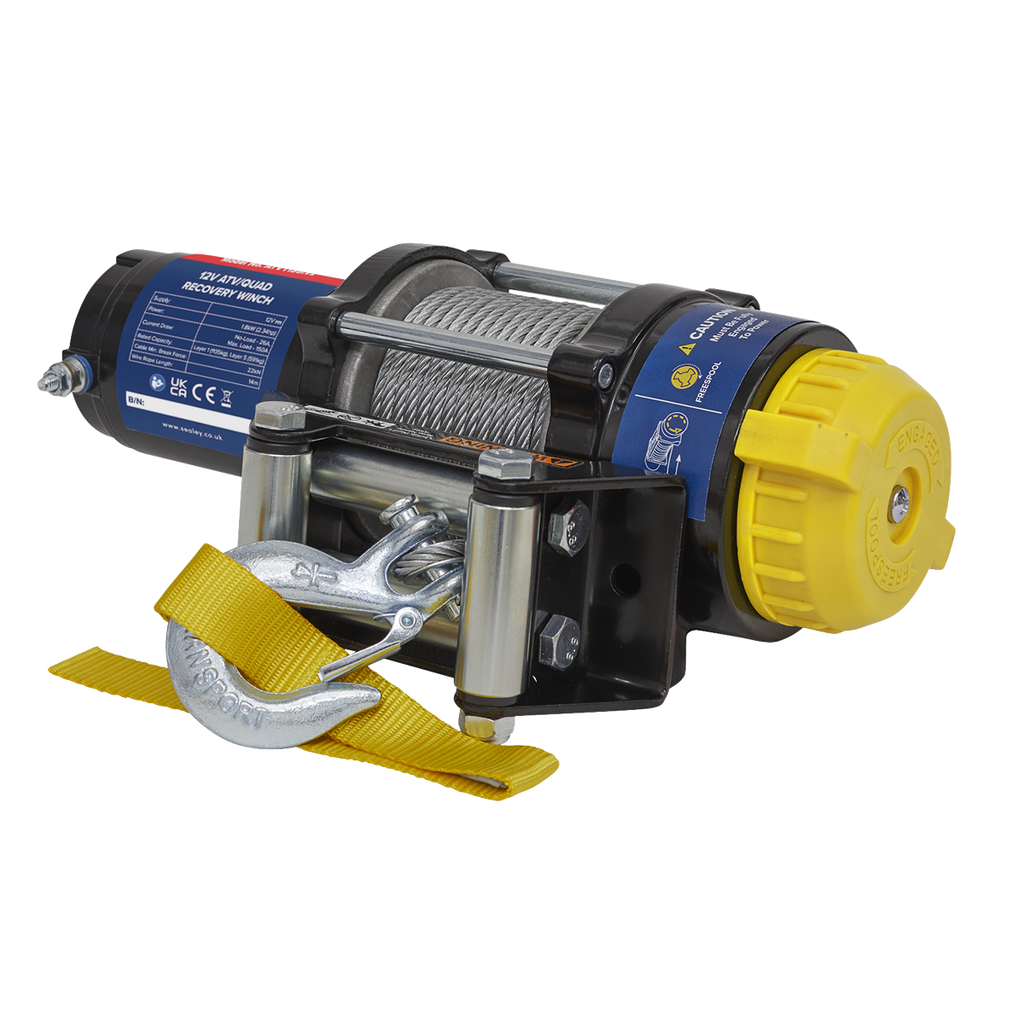 ATV/Quad Recovery Winch 1135kg (2500lb) Line Pull 12V ATV1135