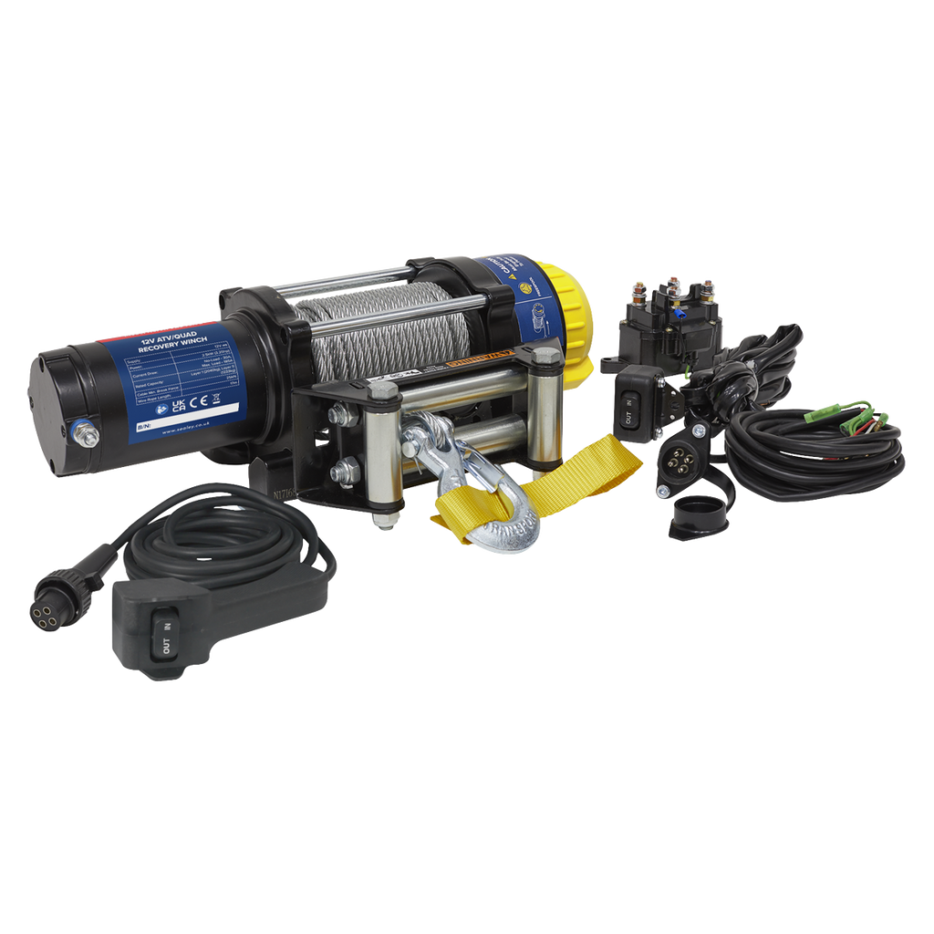 ATV/Quad Recovery Winch 2040kg (4500lb) Line Pull 12V ATV2040