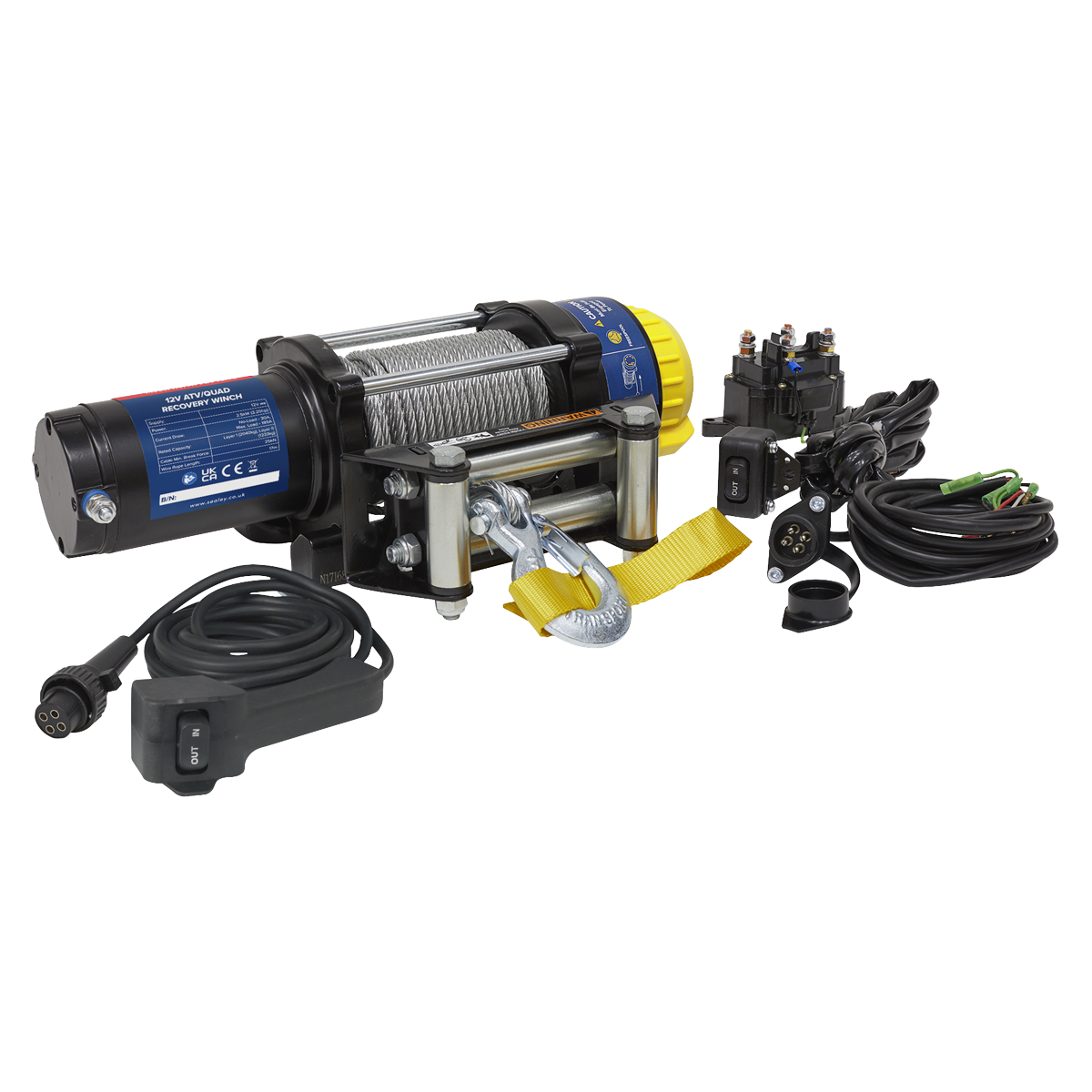 ATV/Quad Recovery Winch 2040kg (4500lb) Line Pull 12V ATV2040