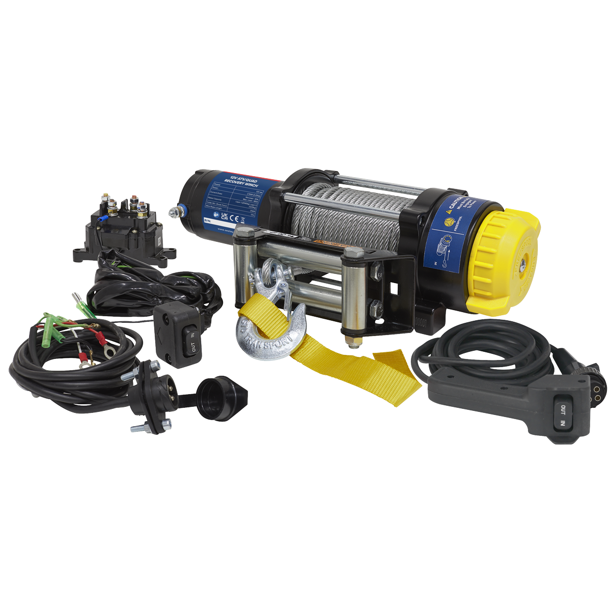 ATV/Quad Recovery Winch 2040kg (4500lb) Line Pull 12V ATV2040