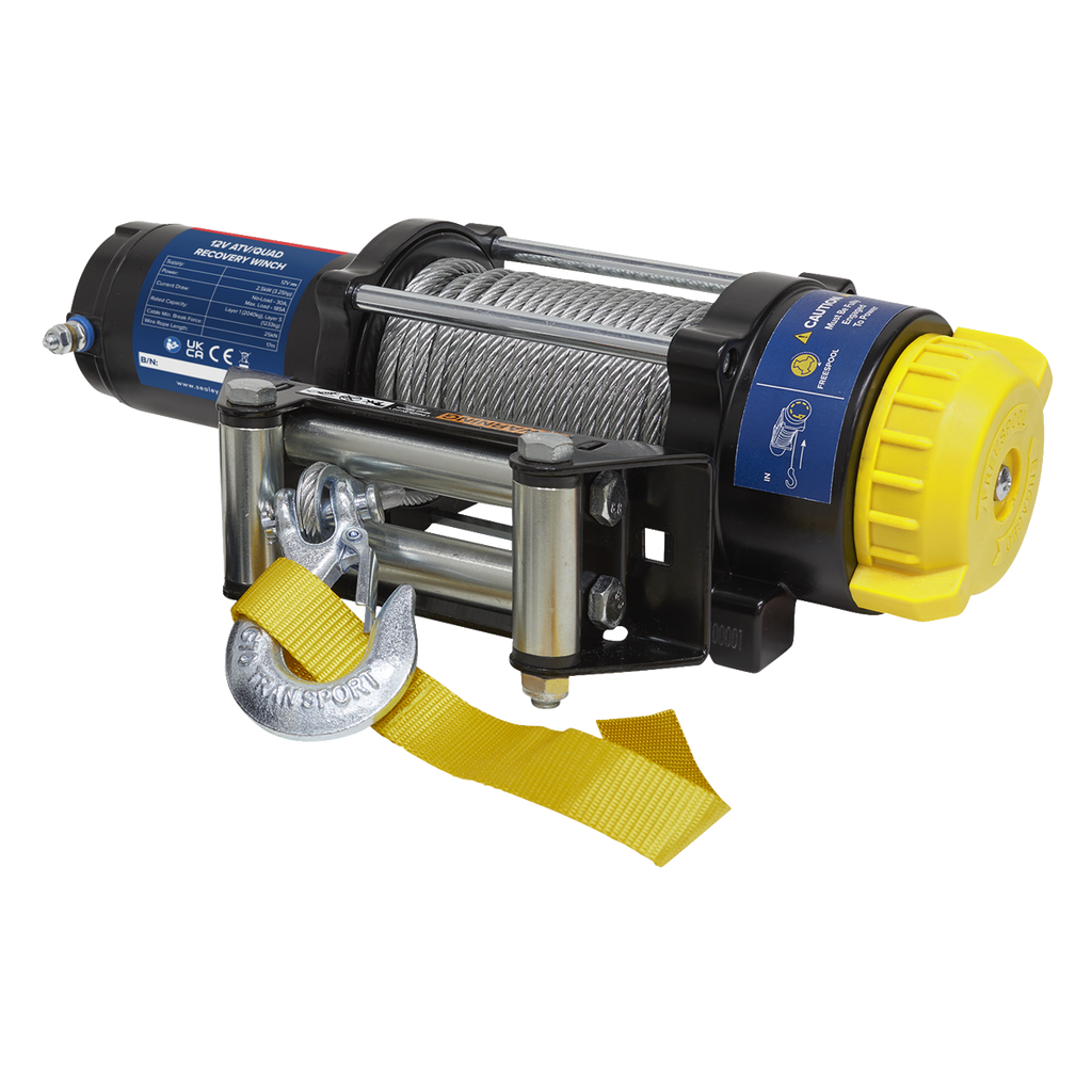 ATV/Quad Recovery Winch 2040kg (4500lb) Line Pull 12V ATV2040
