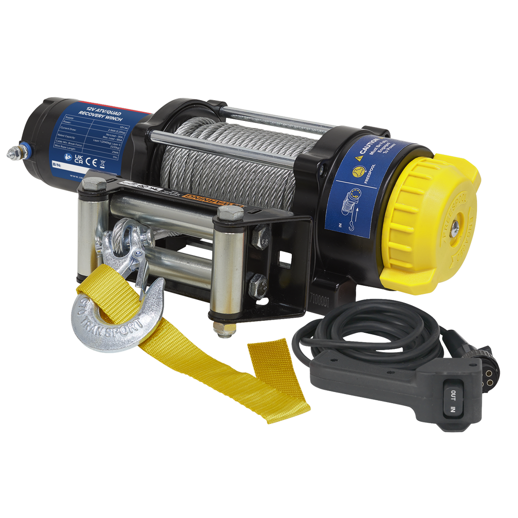 ATV/Quad Recovery Winch 2040kg (4500lb) Line Pull 12V ATV2040
