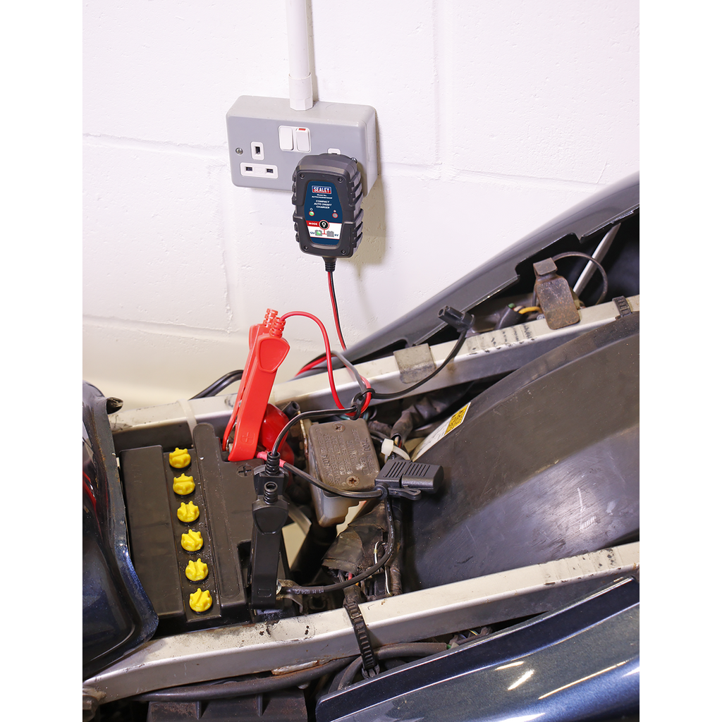 6/12V Compact Smart Trickle Charger & Maintainer 1A AUTOCHARGE100HF
