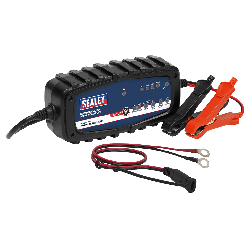6/12V Compact Auto Smart Charger & Maintainer 2A AUTOCHARGE200HF