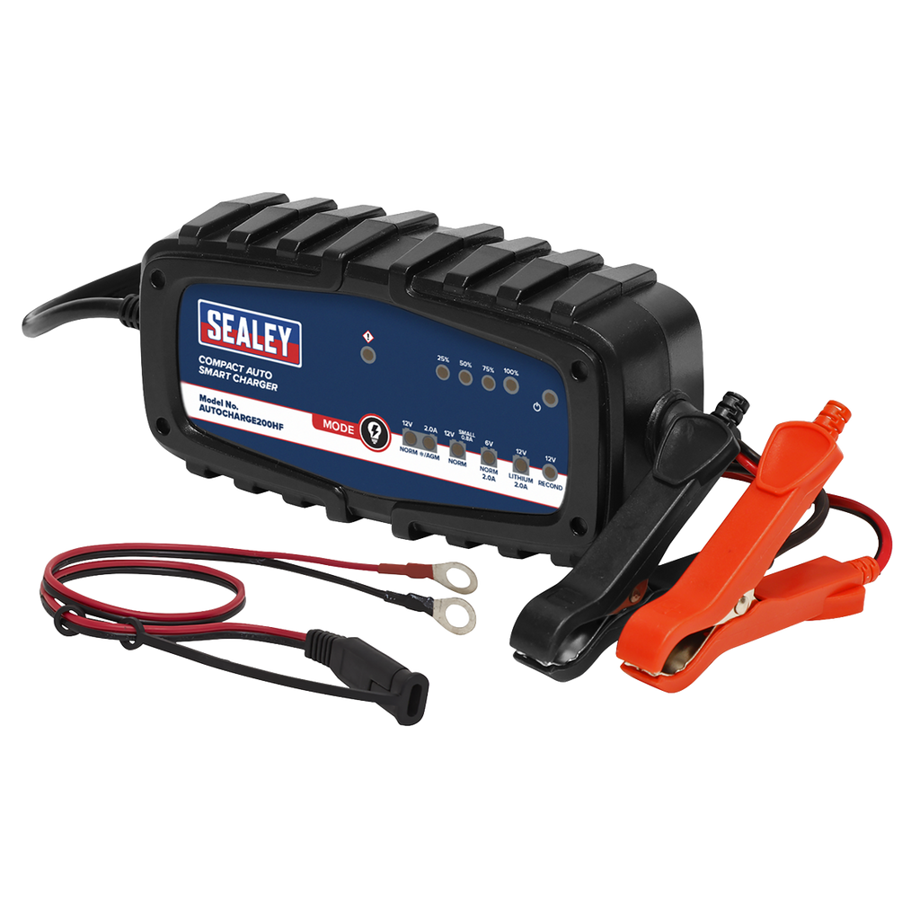6/12V Compact Auto Smart Charger & Maintainer 2A AUTOCHARGE200HF