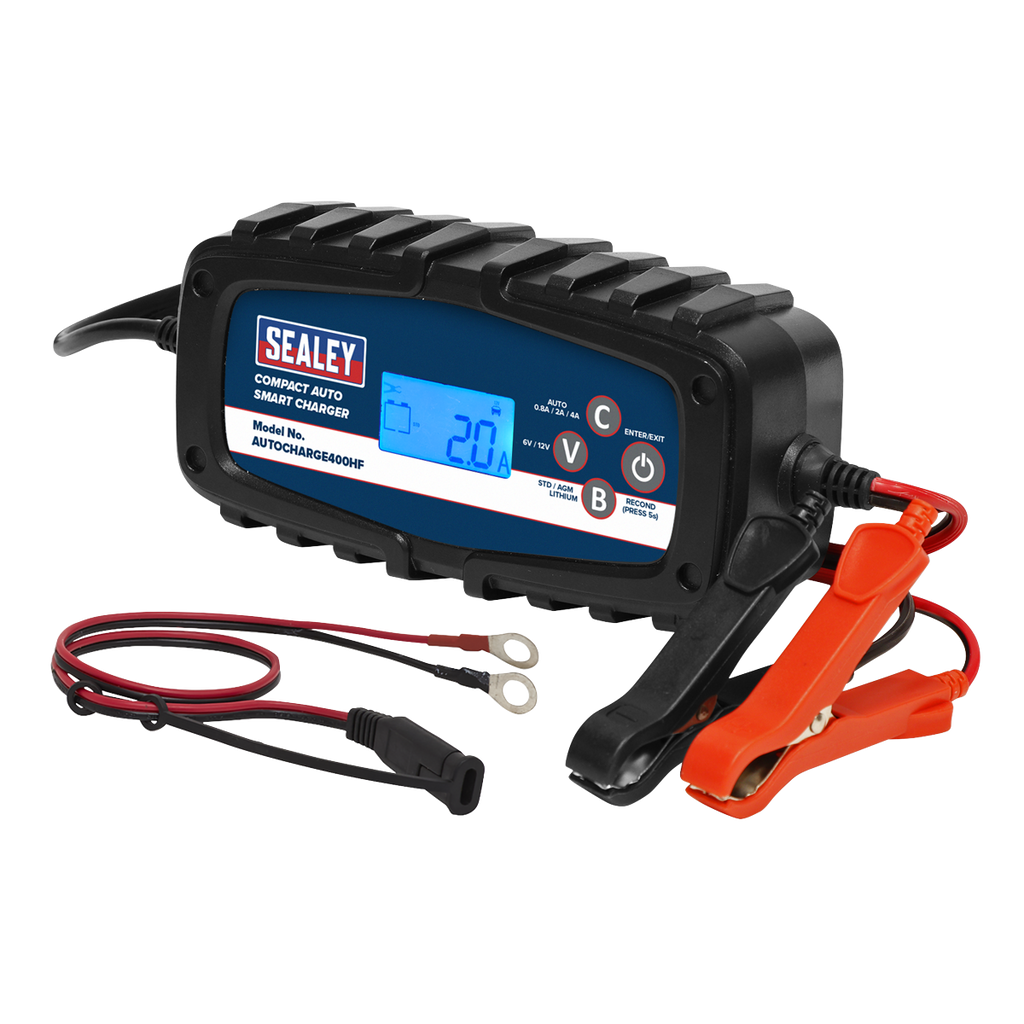 6/12V Compact Auto Smart Charger & Maintainer 4A AUTOCHARGE400HF