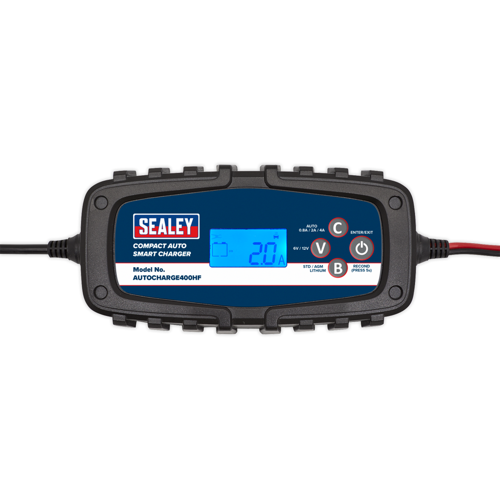 6/12V Compact Auto Smart Charger & Maintainer 4A AUTOCHARGE400HF