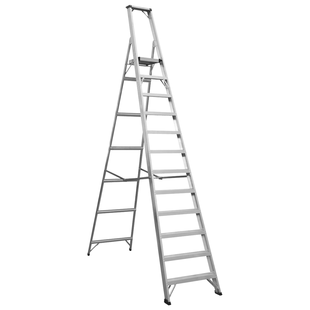 Industrial Step Ladder 12-Tread Aluminium - BS EN 131 AXL12