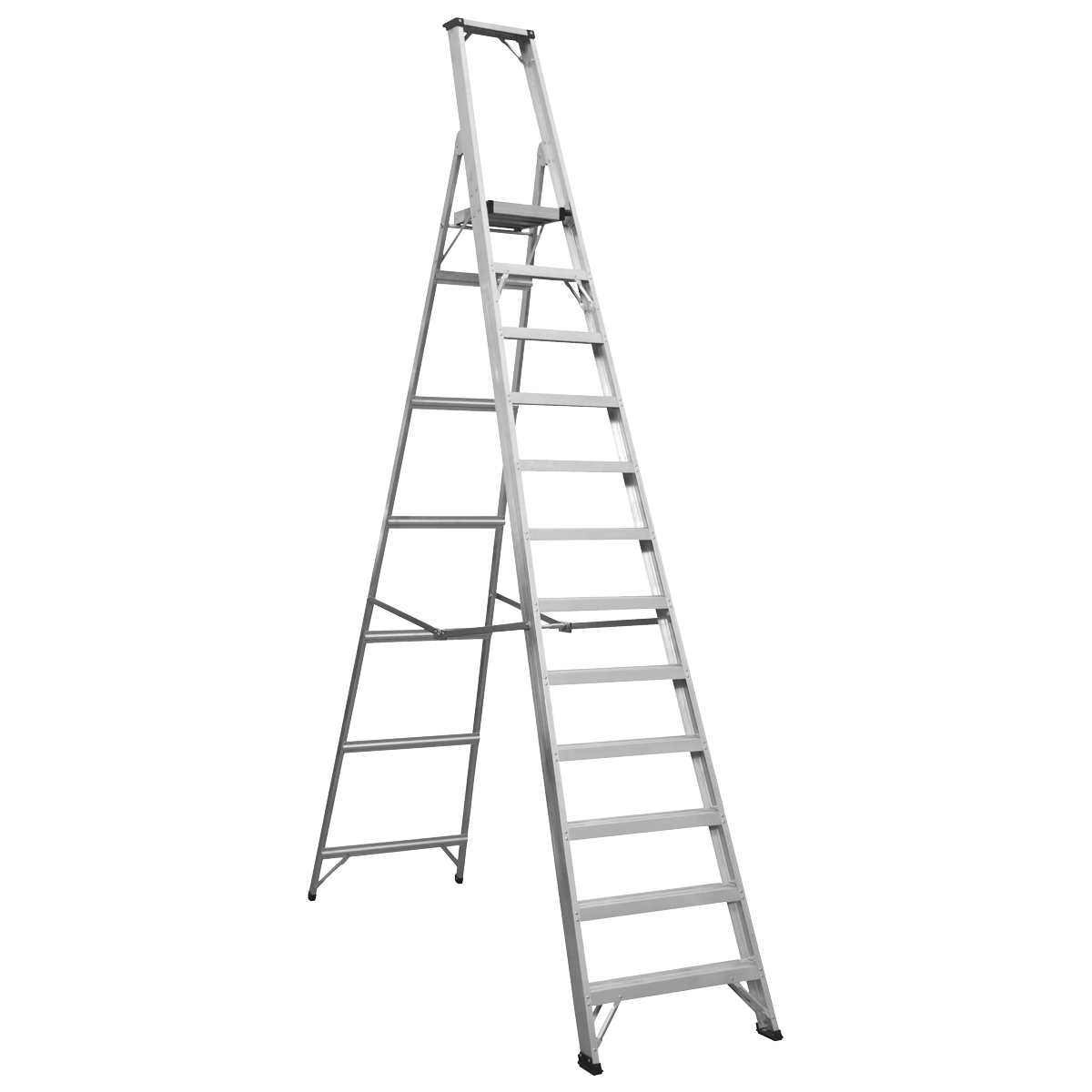 Industrial Step Ladder 12-Tread Aluminium - BS EN 131 AXL12
