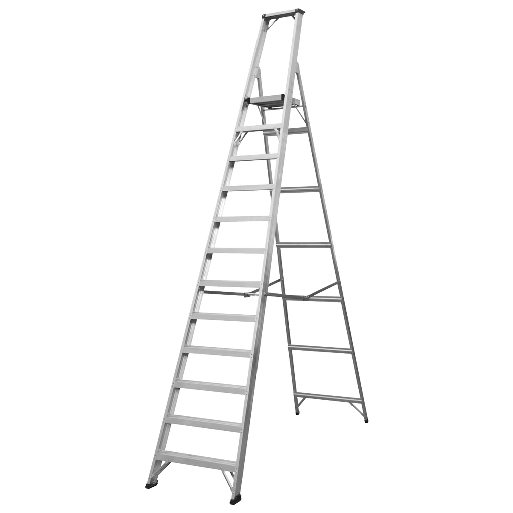 Industrial Step Ladder 12-Tread Aluminium - BS EN 131 AXL12