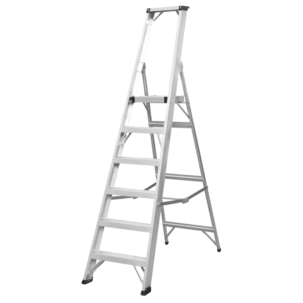 Aluminium Industrial Step Ladder 6-Tread - EN 131 AXL6