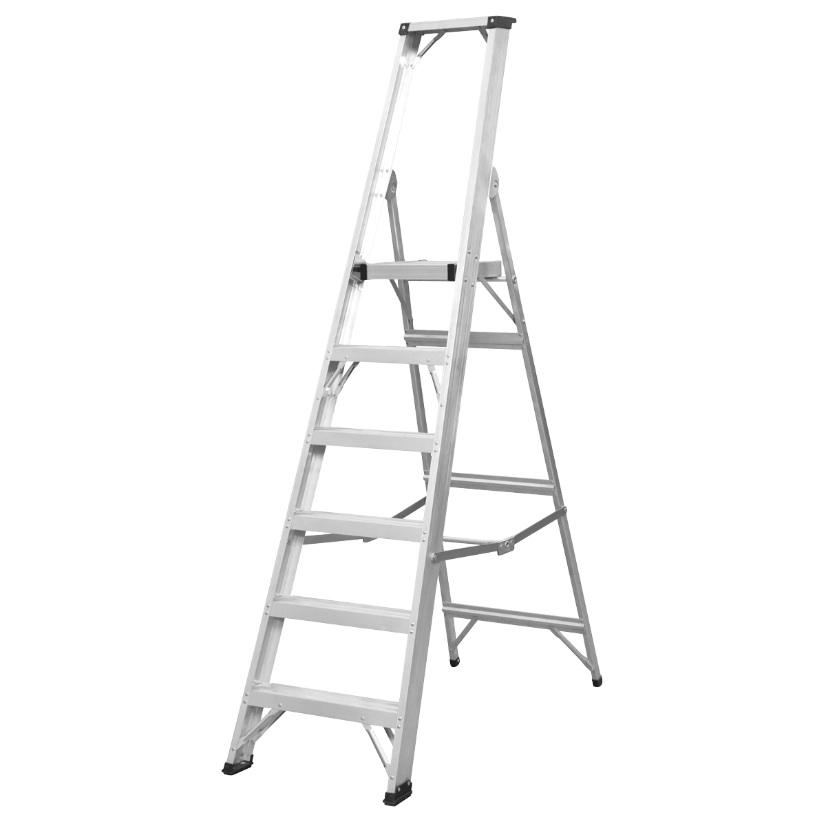Aluminium Industrial Step Ladder 6-Tread - EN 131 AXL6