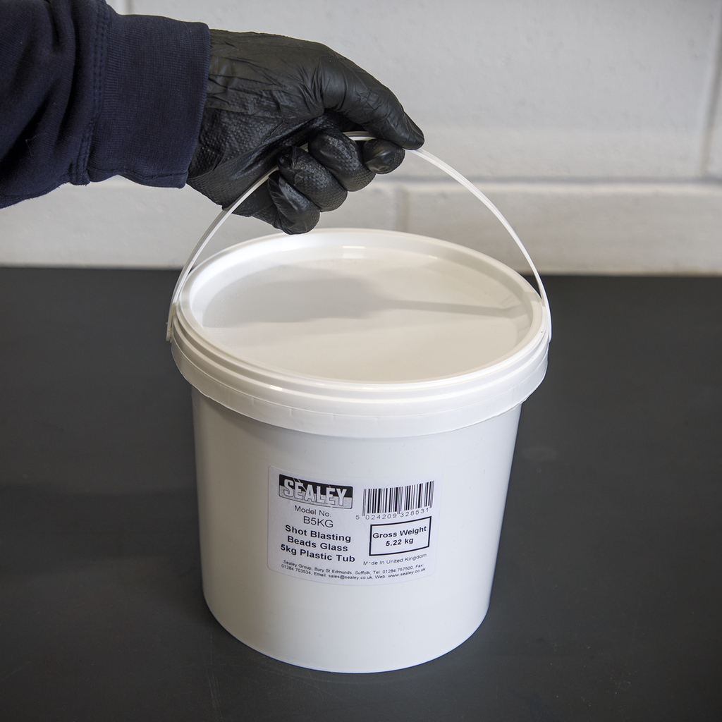 Shot Blasting Glass Beads Tub 5kg B5KG