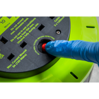 10m Cassette Type Cable Reel with Thermal Trip 2 x 230V & 2 x USB - Hi-Vis Green BCR10G