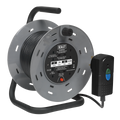 25m Cable Reel with Thermal Trip & RCD Plug 4 x 230V BCR25RCD