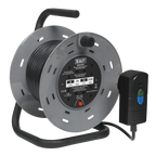 25m Cable Reel with Thermal Trip & RCD Plug 4 x 230V BCR25RCD
