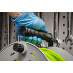 50m Cable Reel with Thermal Trip 4 x 230V - Hi-Vis Green BCR50G