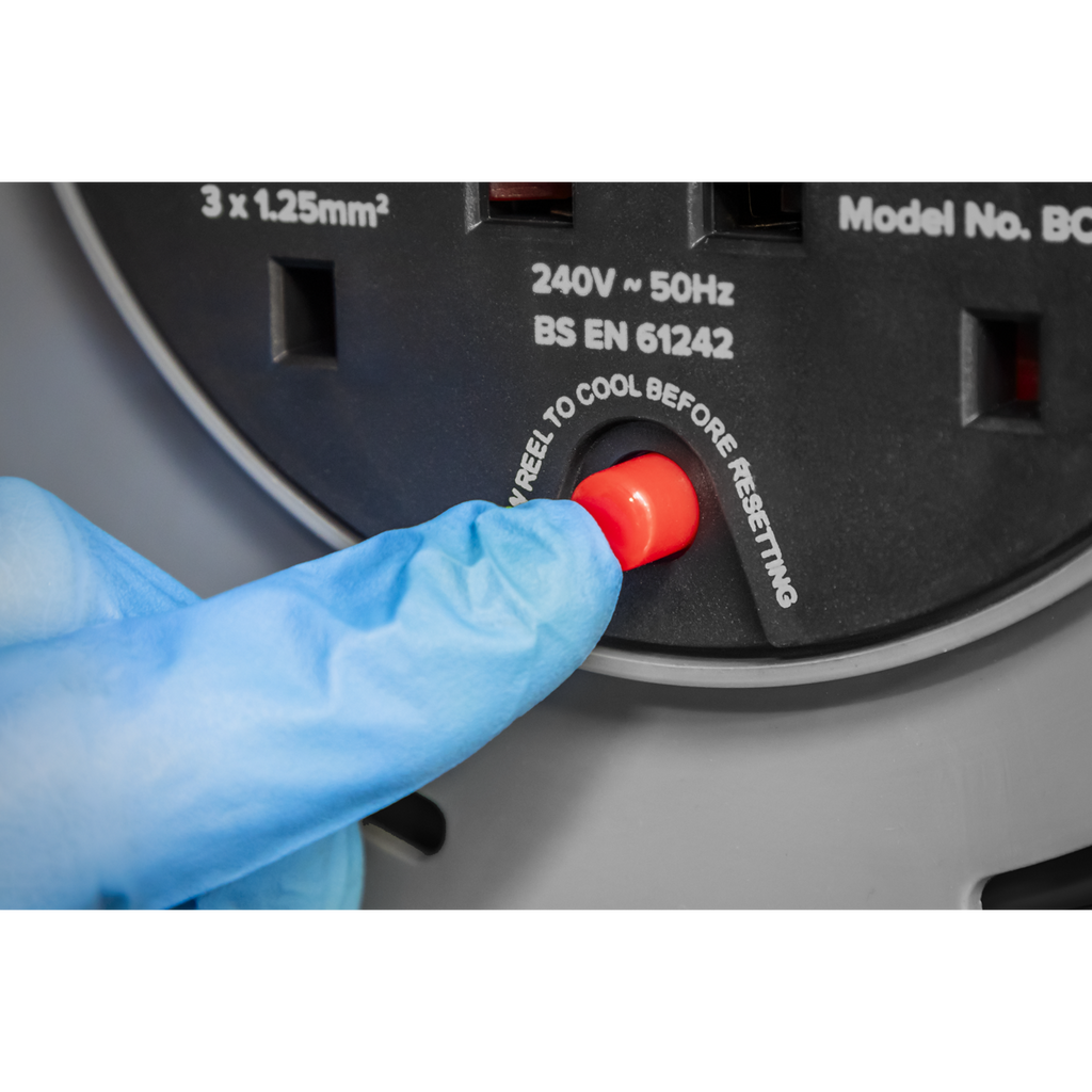 50m Cable Reel with Thermal Trip 4 x 230V BCR50