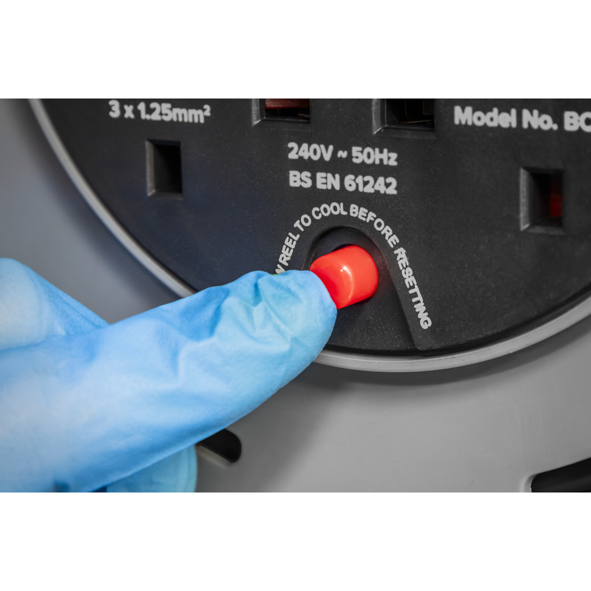 50m Cable Reel with Thermal Trip 4 x 230V BCR50