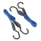 Flat Bungee Cord Set 460mm 2pc BCS15