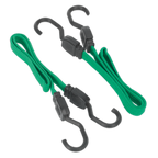 Flat Bungee Cord Set 610mm 2pc BCS16