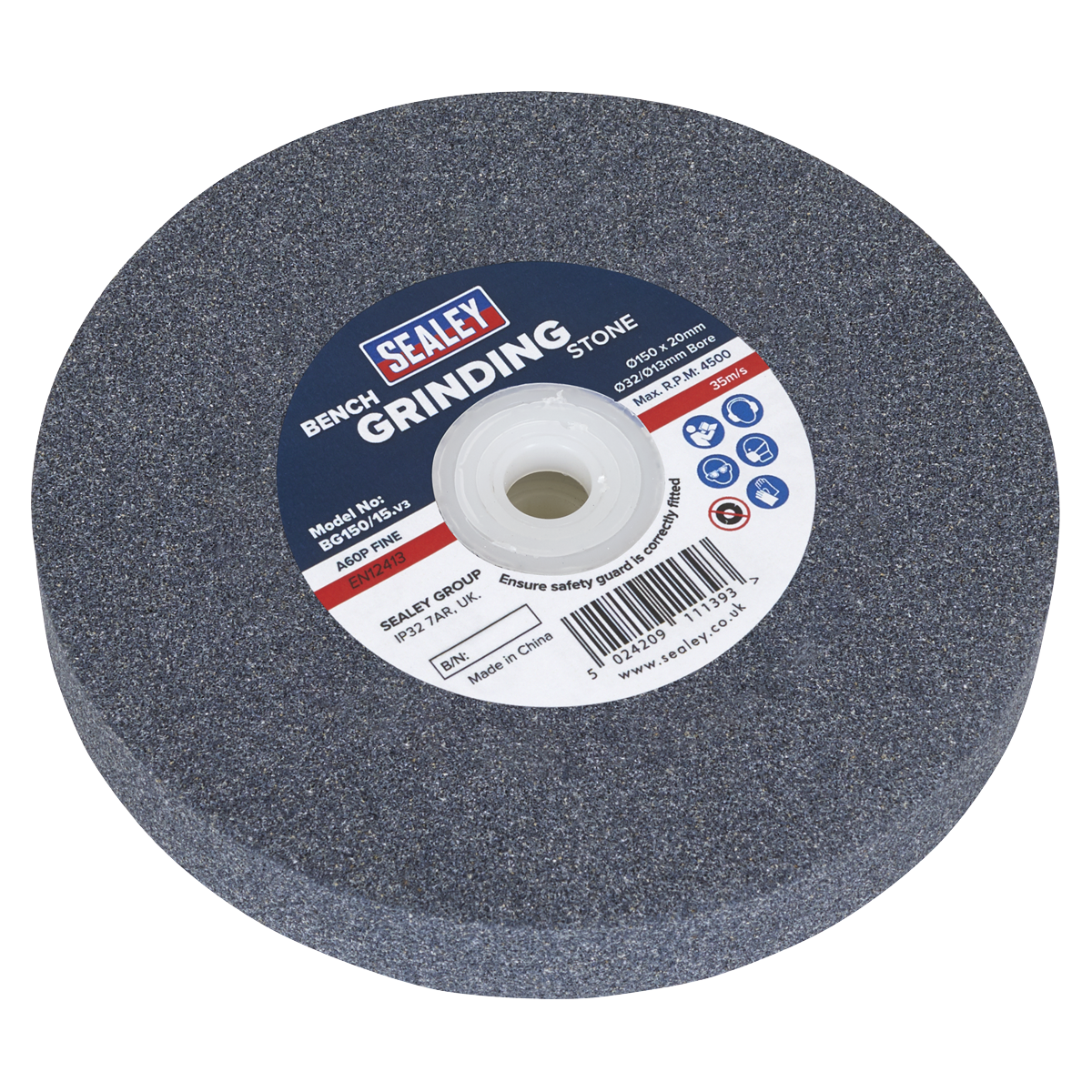 150 x 20mm Grinding Stone 32(13)mm Bore - A60P Fine BG150/15