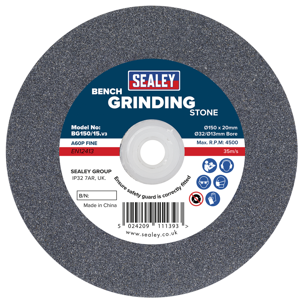 150 x 20mm Grinding Stone 32(13)mm Bore - A60P Fine BG150/15