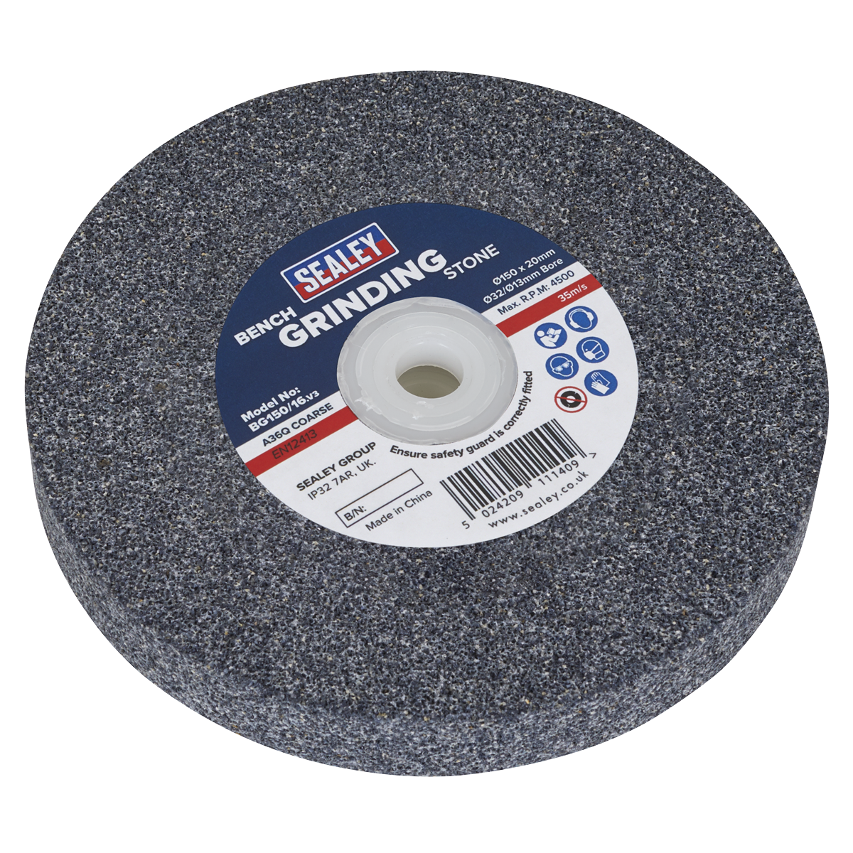 150 x 20mm Grinding Stone 32(13)mm Bore - A36Q Coarse BG150/16