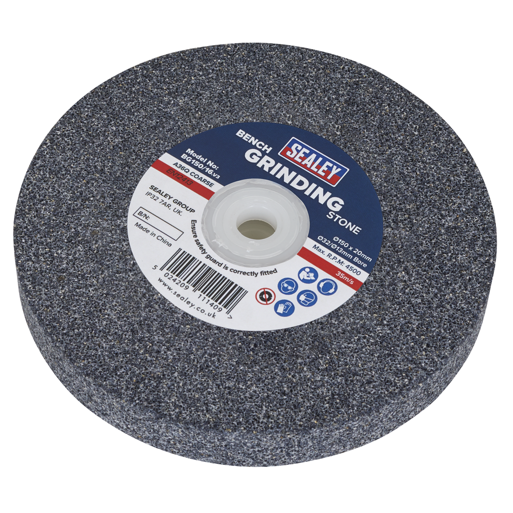 150 x 20mm Grinding Stone 32(13)mm Bore - A36Q Coarse BG150/16