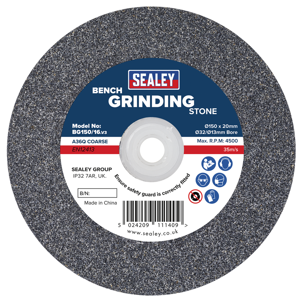 150 x 20mm Grinding Stone 32(13)mm Bore - A36Q Coarse BG150/16