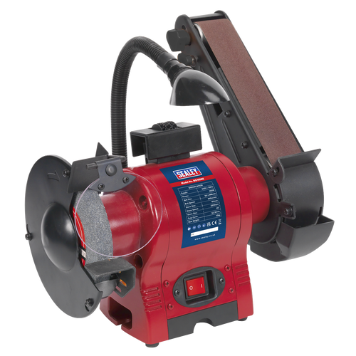 150mm Bench Grinder with 50mm Belt Sander & Worklight 250W/230V BG150BS
