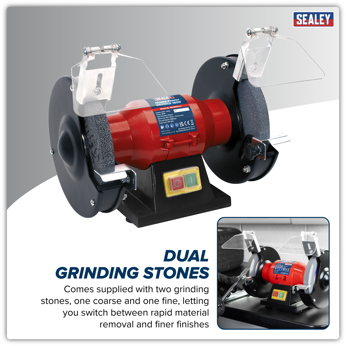 150mm Bench Grinder 150W/230V BG150CX