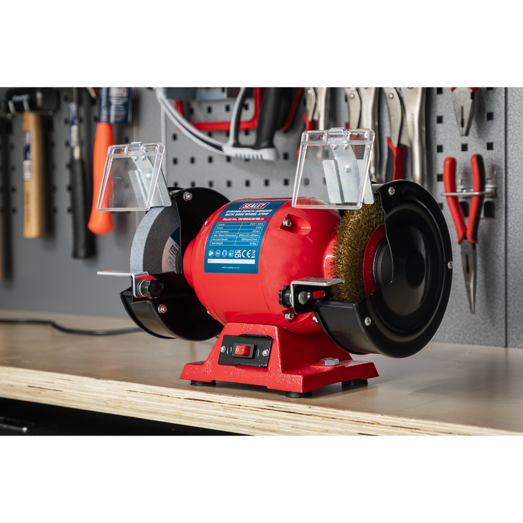 150mm Bench Grinder with Wire Wheel 370W/230V BG150XLW/98