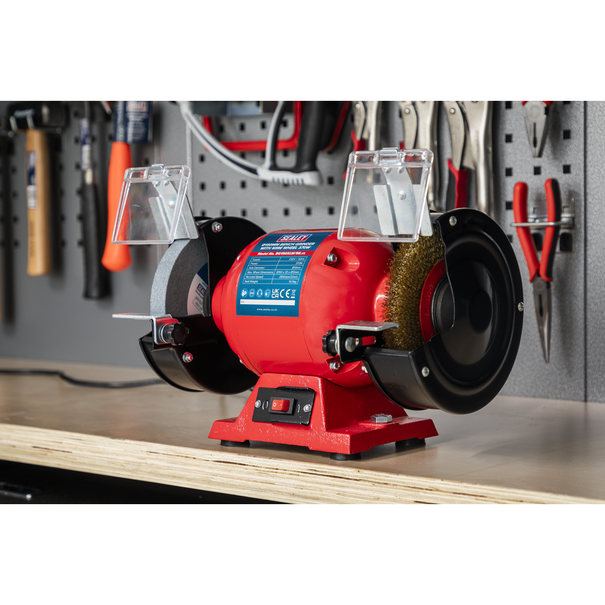 150mm Bench Grinder with Wire Wheel 370W/230V BG150XLW/98