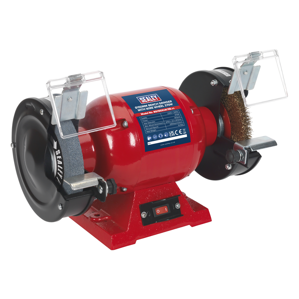 150mm Bench Grinder with Wire Wheel 370W/230V BG150XLW/98