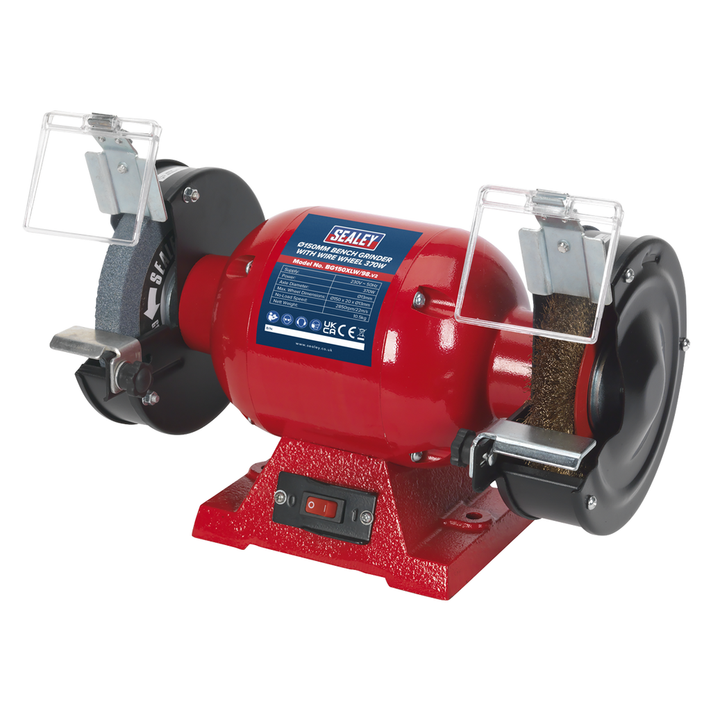 150mm Bench Grinder with Wire Wheel 370W/230V BG150XLW/98