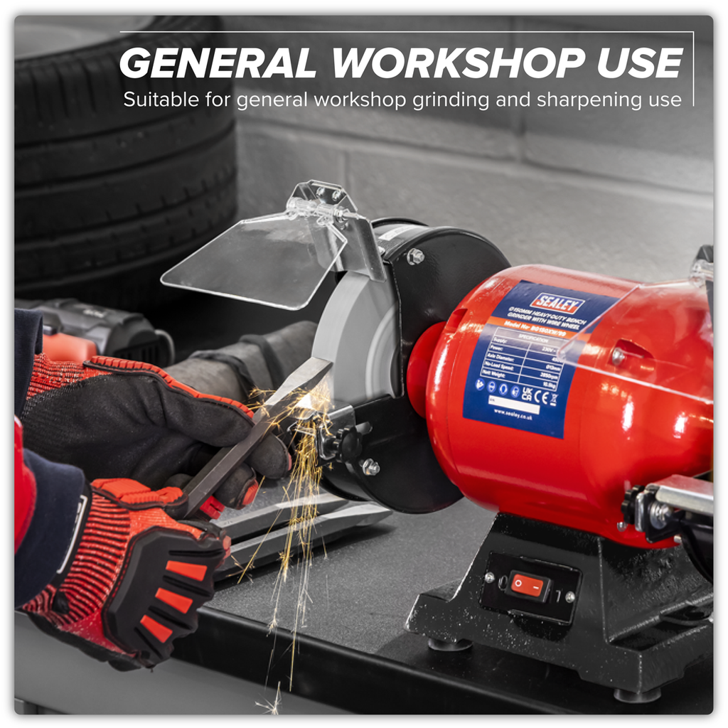 150mm Heavy-Duty Bench Grinder with Wire Wheel 450W/230V BG150XW/99