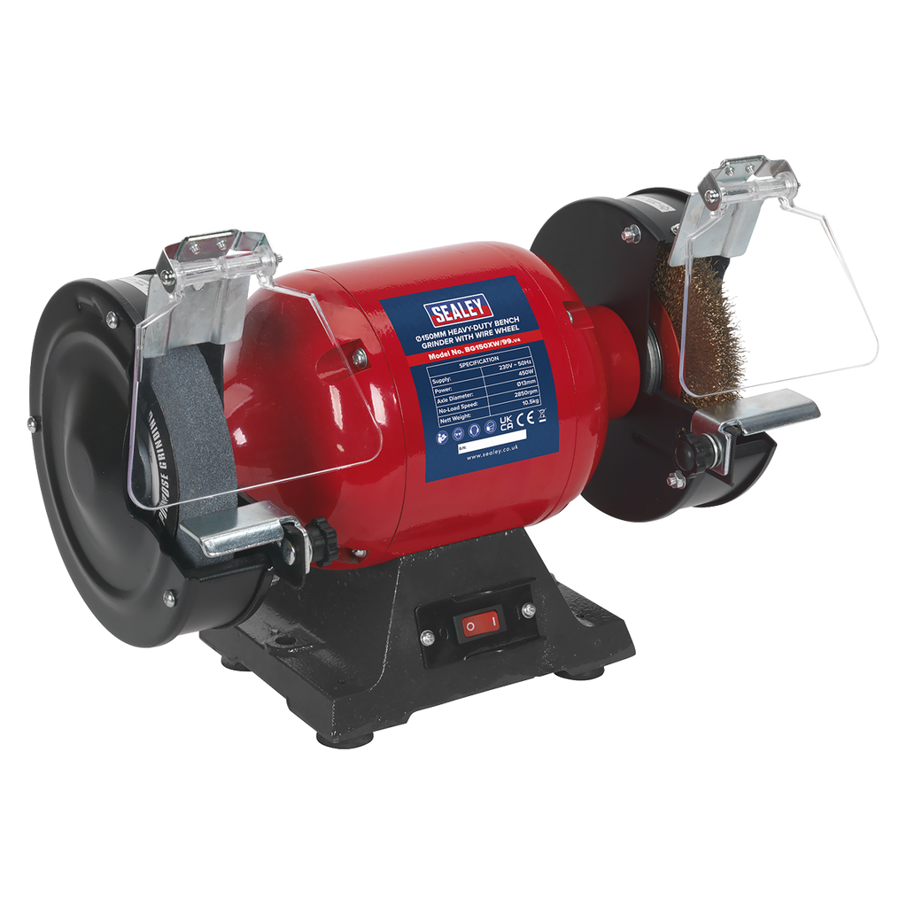 150mm Heavy-Duty Bench Grinder with Wire Wheel 450W/230V BG150XW/99