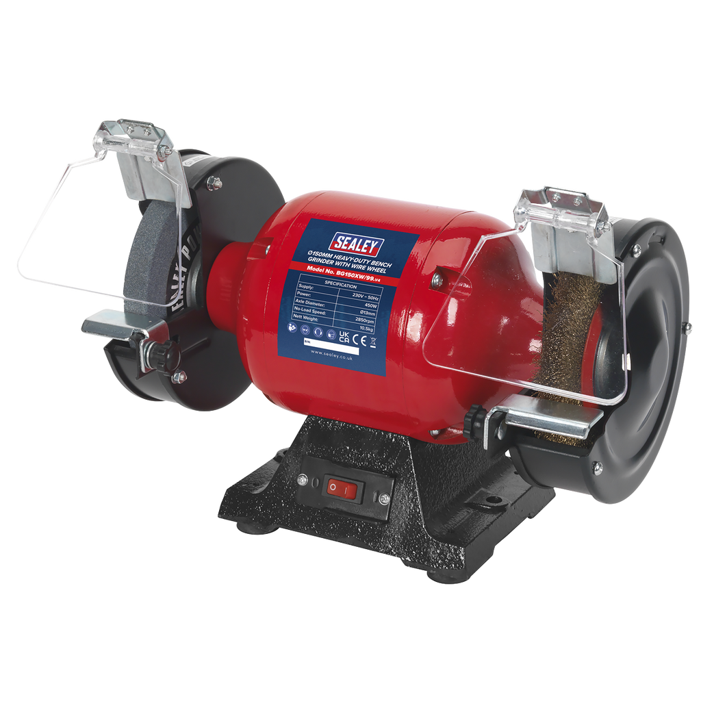 150mm Heavy-Duty Bench Grinder with Wire Wheel 450W/230V BG150XW/99