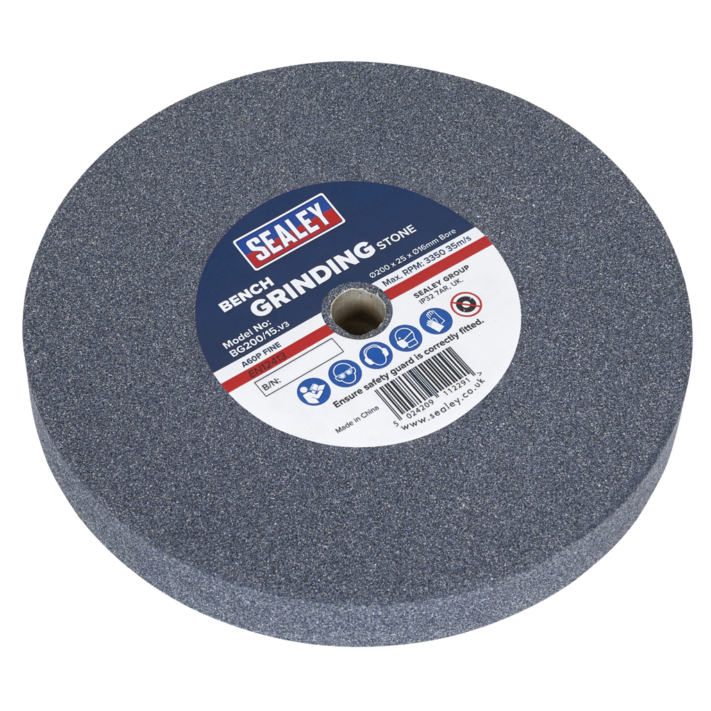 200 x 25mm Grinding Stone 16mm Bore - A60P Fine BG200/15