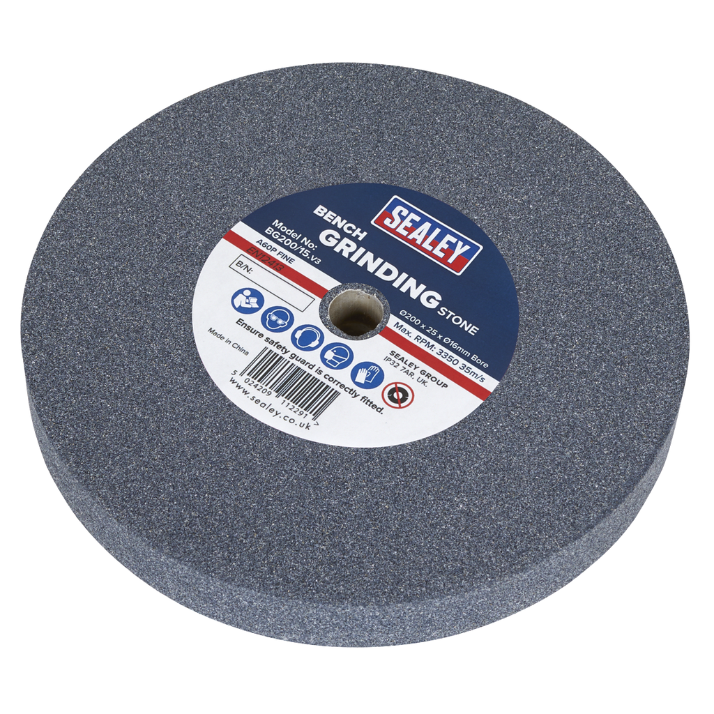 200 x 25mm Grinding Stone 16mm Bore - A60P Fine BG200/15