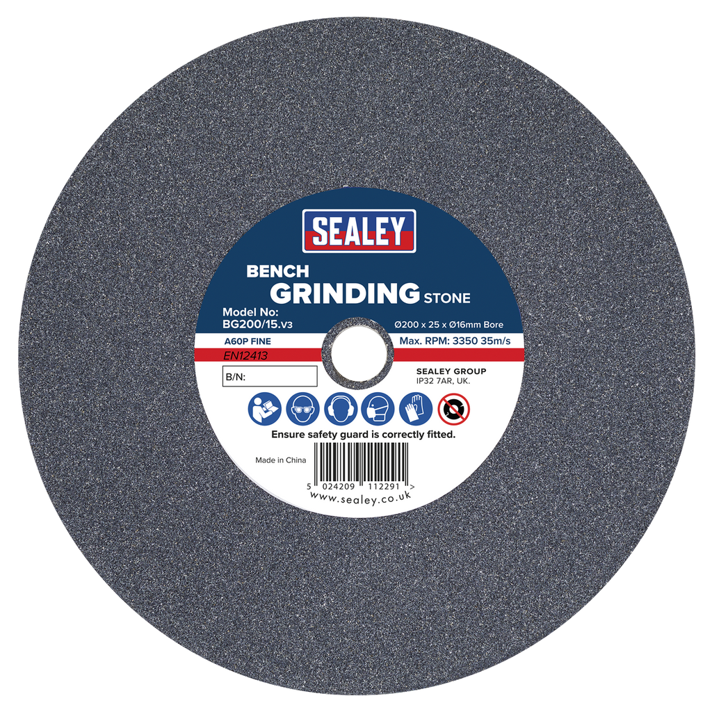 200 x 25mm Grinding Stone 16mm Bore - A60P Fine BG200/15